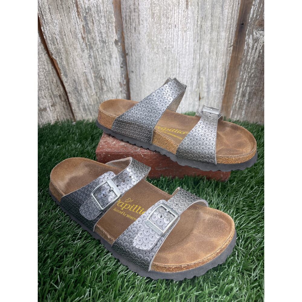 Birkenstock Papillo Sydney Silver Gunmetal Birko Flor Women's EU37 Women's 6